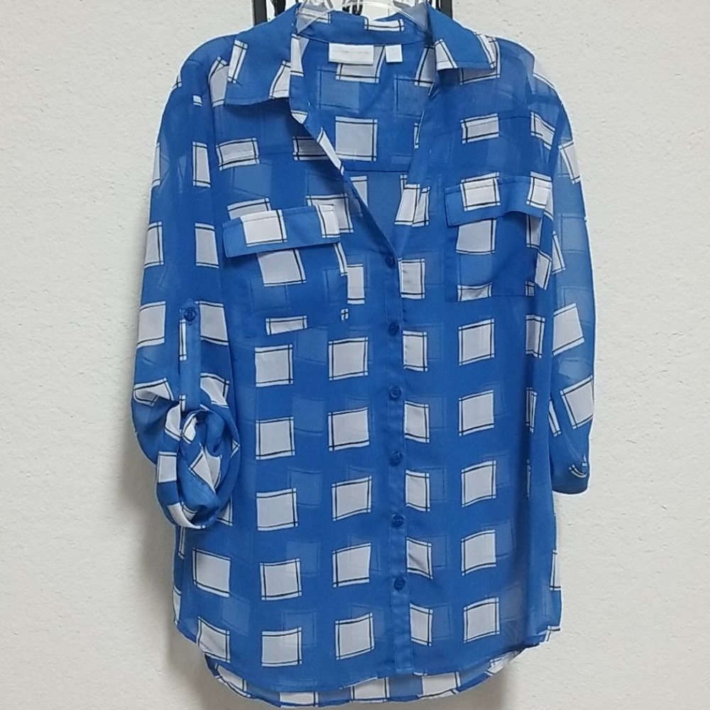 New York & Company Ladies shear dress blouse